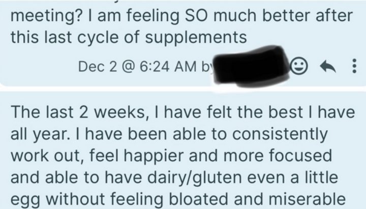 Message from a client